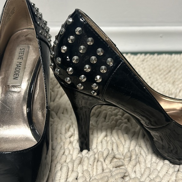 Steve Madden Black Spiked Heels - Picture 2 of 6